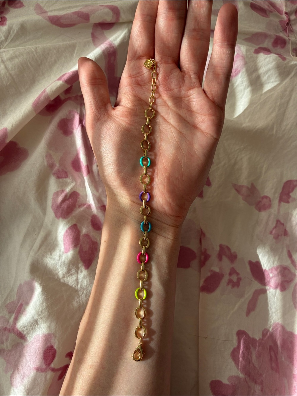 Kendra Scott Rainbow and Gold Chain Bracelet